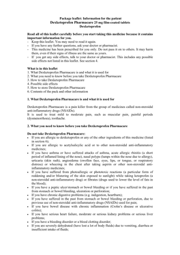 Dexketoprofen Pharmacare 25 Mg Film-Coated Tablets Dexketoprofen