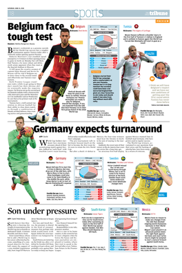 Belgium Face Tough Test Germany Expects Turnaround