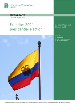 Ecuador: 2021 Presidential Election
