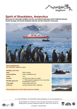 2021 Spirit of Shackleton, Antarctica