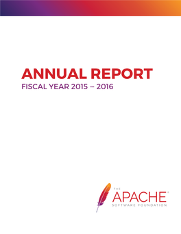 Annual Report Fiscal Year 2015 - -- 2016