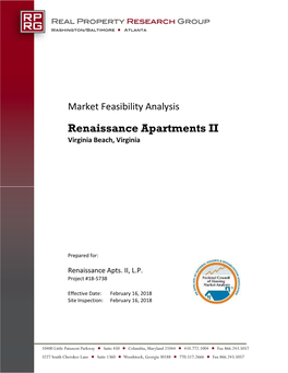 Market Feasibility Analysis Renaissance Apartments II Virginia Beach, Virginia