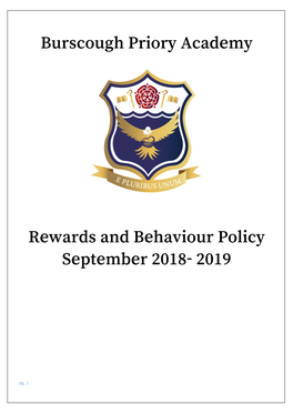 Burscough Priory Academy Rewards and Behaviour Policy September
