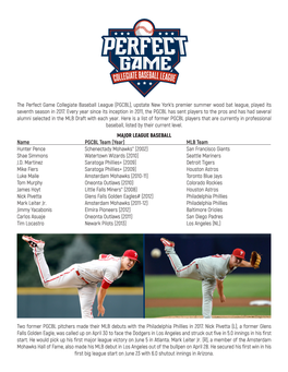 MAJOR LEAGUE BASEBALL Name PGCBL Team (Year)