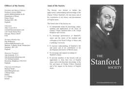 Stanford’S Life and Music and of Department of Music His Contribution to the History and Development Palace Green Durham DH1 3RL of English Music