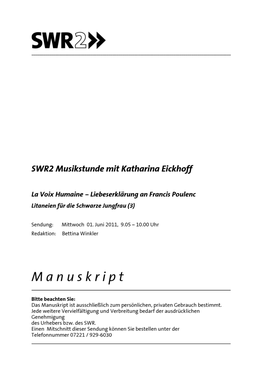 Swr2-Musikstunde-20110601.Pdf