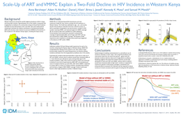 Scale-Up of ART and VMMC Explain a Two-Fold Decline in HIV Incidence in Western Kenya Anna Bershteyn1, Adam N