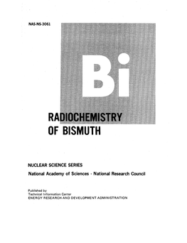 The Radiochemistry of Bismuth