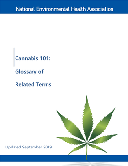 View Cannabis 101: Glossary of Related Terms