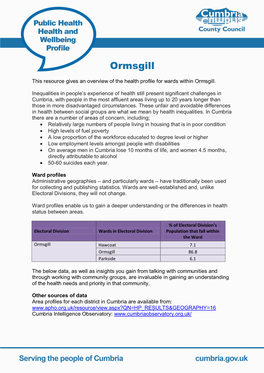 Ormsgill Health Profile