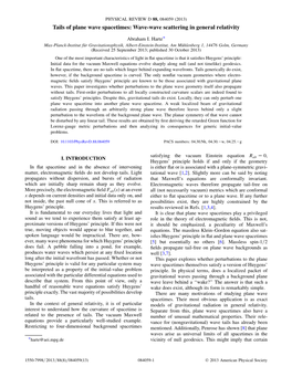 Tails of Plane Wave Spacetimes: Wave-Wave Scattering in General Relativity