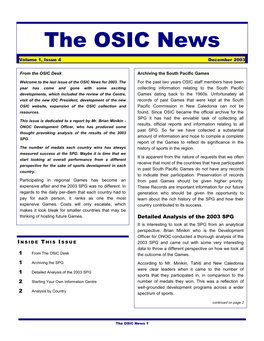 The OSIC News