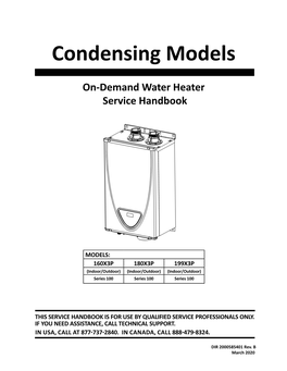 Page 1 Condensing Models On-Demand Water Heater Service