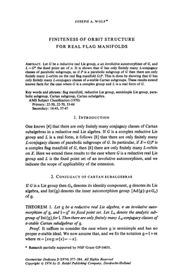 Finiteness of Orbit Structure for Real Flag Manifolds