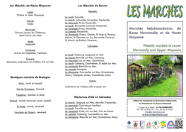 Marchés Hebdomadaires De Basse Normandie Et De Haute Mayenne Weekly Markets in Lower Normandy and Upper Mayenne