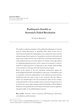 Pashinyan's Gambit Or Armenia's Failed Revolution