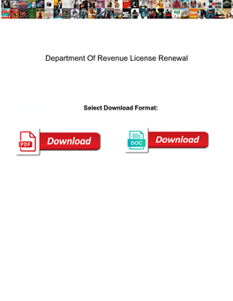 Department of Revenue License Renewal