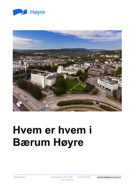 Hvem Er Hvem I Bærum Høyre