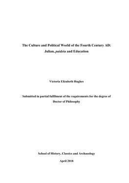 Julian, Paideia and Education