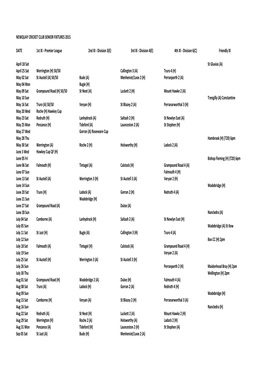 Newquay Cc Fixtures 2015