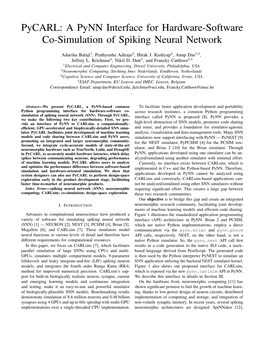 Pycarl: a Pynn Interface for Hardware-Software Co-Simulation of Spiking Neural Network