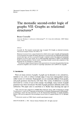 The Monadic Second-Order Logic of Graphs VII: Graphs As Relational Structures *