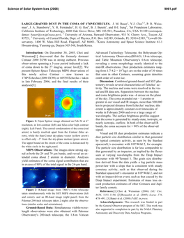 LARGE-GRAINED DUST in the COMA of 174P/ECHECLUS. J. M. Bauer1, Y-J