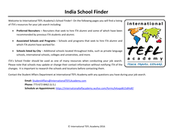 India School Finder