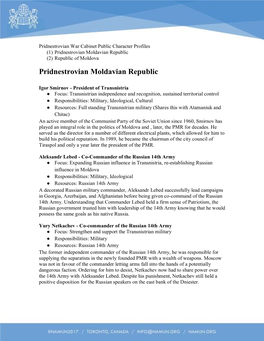 Pridnestrovian Moldavian Republic (2) Republic of Moldova