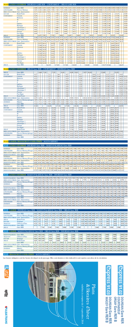 Plans& Horaires D'hiver