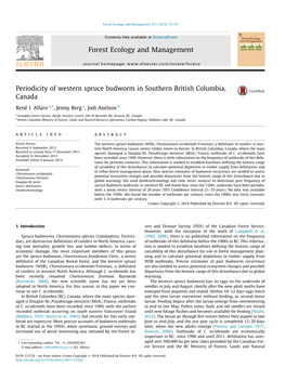 Periodicity of Western Spruce Budworm in Southern British Columbia, Canada ⇑ René I