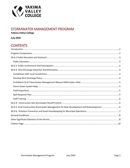 Yakima Valley College Stormwater Management Program