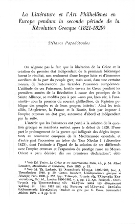 Europe Pendant L,A Seconde Péríode De La Réu Ol,Ution, Gr Ecque ( 7B2l -1829)