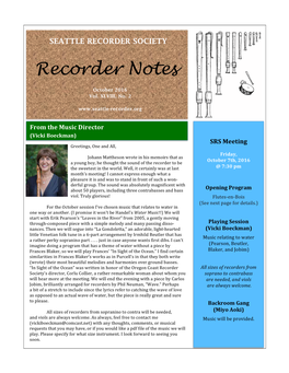 Recorder Notes
