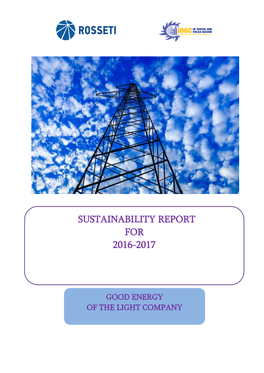 Sustainability Report for 2016-2017