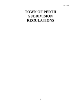 Subdivision Regulations