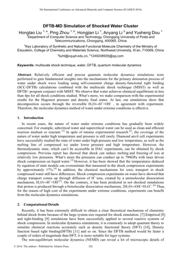 DFTB-MD Simulation of Shocked Water Cluster Hongtao