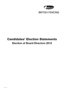 Candidates' Election Statements