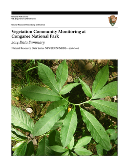 Vegetation Community Monitoring at Congaree National Park: 2014 Data Summary