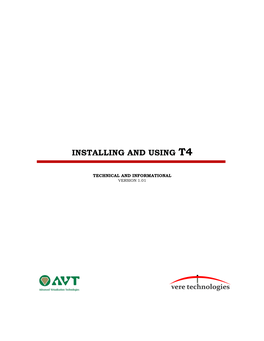 BN-0011-01: Installation and Use of T4