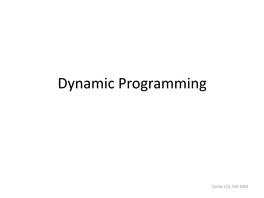 Dynamic Programming