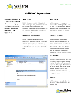 Mailsite® Expresspro