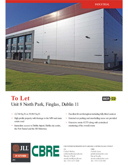 To Let Unit 8 North Park, Finglas, Dublin 11