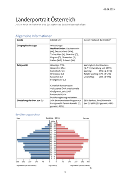 Länderportrait Österreich Julian Koch Im Rahmen Des Zusatzkurses Sozialwissenschaften