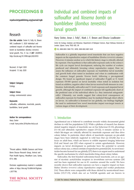 Individual and Combined Impacts of Sulfoxaflor and Nosema