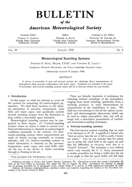 Downloaded 10/08/21 11:38 PM UTC 402 BULLETIN AMERICAN METEOROLOGICAL SOCIETY on a Metal Plate