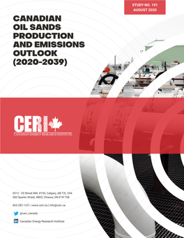 Canadian Oil Sands Production and Emissions Outlook (2020-2039)