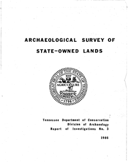 Archaeological Survey of State-Owned Lands