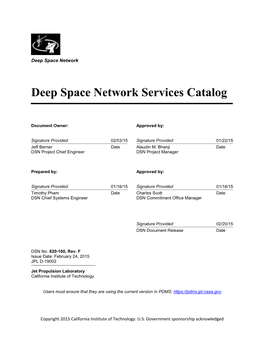 Services Catalog