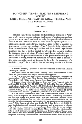 Do Women Judges Speak in a Different Voice? Sometimes, Some Women Judges Do
